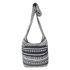 Small Aztec Messenger Bag - Handmade Woven Hiie Hobo Shoulder Handbag - O_O